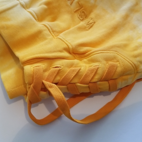 WSLY The Ecosoft Tie up Joggers Sweat pants Tie Dye Saffron Football - Picture 4 of 9